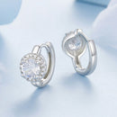 925 Sterling Silver White Gold Plated CZ Earrings for Women-4