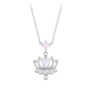 925 Sterling Silver Opal Nanometer Stone Necklace for Women-1
