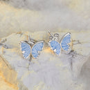 925 Sterling Silver Enamel White Gold Plated Earrings for Women - 1.0x1.2cm-3