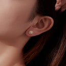 925 Sterling Silver Pavé Setting Gold Plated Earrings-7