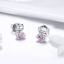 925 Sterling Silver Earrings with Pavé Setting and Oxidized Finish for Women-2