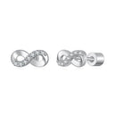 925 Sterling Silver & Moissanite Earrings 0.005ct for Women-1