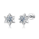 925 Sterling Silver Moissanite 0.10 Carat Earrings for Women-1
