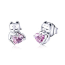 925 Sterling Silver Earrings with Pavé Setting and Oxidized Finish for Women-1