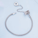 925 Sterling Silver Bracelet 17cm with Pavé Setting CZ for Women-5