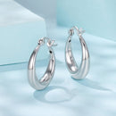 925 Sterling Silver White Gold Plated Earrings 3.0*0.7cm for Women-3