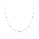 925 Sterling Silver White Gold Plated Adjustable Moissanite Necklace for Women-4