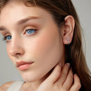 925 Sterling Silver White Gold Plated CZ Earrings for Women-7
