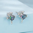 925 Sterling Silver Earrings with Transparent Glass for Women-2