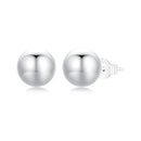 925 Sterling Silver Plated White Gold Earrings - 10mm for Women-4