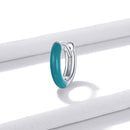925 Sterling Silver Enamel Earrings 0.7cm for Women-6