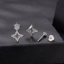 925 Sterling Silver Moissanite 0.1ct Earrings for Women-4