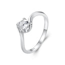 925 Sterling Silver 5mm Moissanite Ring for Women-4