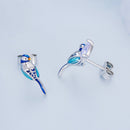 925 Sterling Silver Enamel Pavé CZ Earrings for Women-4
