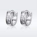 925 Sterling Silver Plated Platinum Pavé Setting CZ Earrings-4