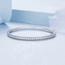 925 Silver & Platinum Pavé Setting CZ Bracelets, Size 17.0 mm for Women-5