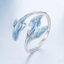 925 Sterling Silver Ring with Enamel Process for Women-2