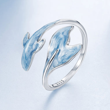 925 Sterling Silver Ring with Enamel Process for Women - 0