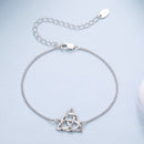 925 Sterling Silver White Gold Plated Bracelet with Length 15+6cm for Women-3
