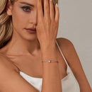 925 Sterling Silver Moissanite 1 Carat Bracelet for Women - White Gold Plated, 150+60mm-8