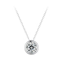 S925 Sterling Silver Moissanite Necklace 400mm with 1ct Moissanite for Women-2