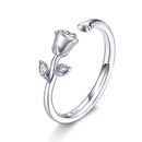 S925 Sterling Silver Plated Platinum Ring for Women-4