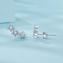 925 Sterling Silver Pavé Setting CZ Earrings for Women-4