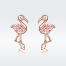 925 Sterling Silver 1.5x0.7cm Plated Rose Gold CZ Earrings for Women-6