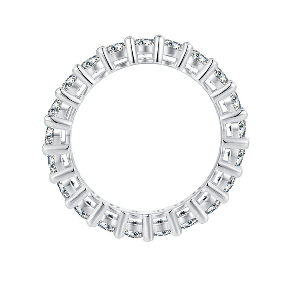 925 Sterling Silver Moissanite 0.1ct Ring Size 6 for Women