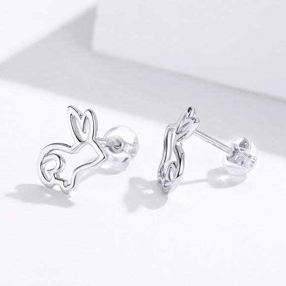 S925 Sterling Silver Plated Platinum Earrings