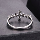 925 Sterling Silver Moissanite 0.15-0.20 Carat Ring for Women, Size 6-6
