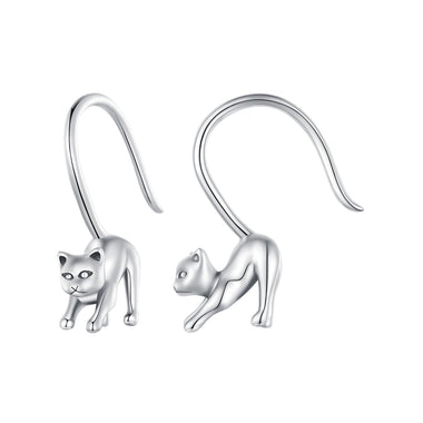 S925 Oxidized Silver Earrings 17x3mm for Women
