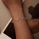 925 Sterling Silver Plated Platinum CZ Bracelet for Women-6