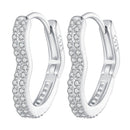 925 Sterling Silver Earrings with Cubic Zirconia in Platinum Finish-1