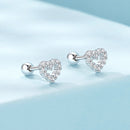 925 Sterling Silver White Gold Plated Earrings with CZ for Women-4