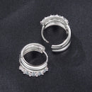 925 Sterling Silver Moissanite 0.06 Carat White Gold Plated Earrings for Women-7