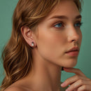 925 Sterling Silver White Gold Plated Quality Shell Pearl Earrings-7