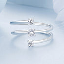 925 Sterling Silver White Gold Plated CZ Ring for Women-4