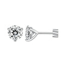 925 Sterling Silver Moissanite Earring 0.7cm White Gold Plated for Women-1