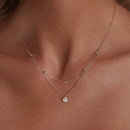 925 Sterling Silver Plated Platinum 5.0mm Moissanite Necklace for Women-7