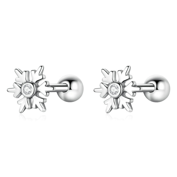 925 Sterling Silver Earrings with Pavé Setting and Oxidized Finish