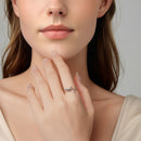 925 Sterling Silver Oxidized Pavé Setting CZ Ring-6