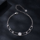 925 Sterling Silver 5.0mm Moissanite Bracelet with CZ and White Gold Plating for Women-4
