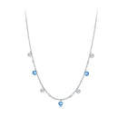 925 Sterling Silver & White Gold Plated Adjustable Layered CZ Necklace for Women-1