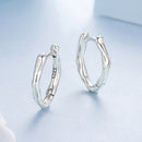 925 Sterling Silver Earrings with Oxidized Finish - 1.4x0.2cm for Women-3