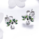 925 Sterling Silver Earrings with Enamel Process 0.8*1cm-2