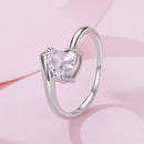 925 Sterling Silver Ring with Pavé Setting CZ, 0.6 cm Width, Style E for Women-2