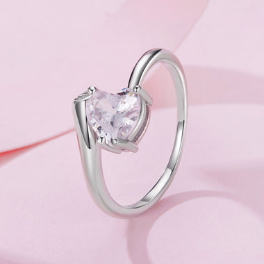 925 Sterling Silver Ring with Pavé Setting CZ, 0.6 cm Width, Style E for Women - 0