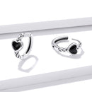 925 Sterling Silver Oxidized Enamel Earrings for Women - 1.2*0.5 cm-5