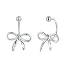 925 Sterling Silver Earrings with White Gold Plating - 1.0*1.3 cm-1